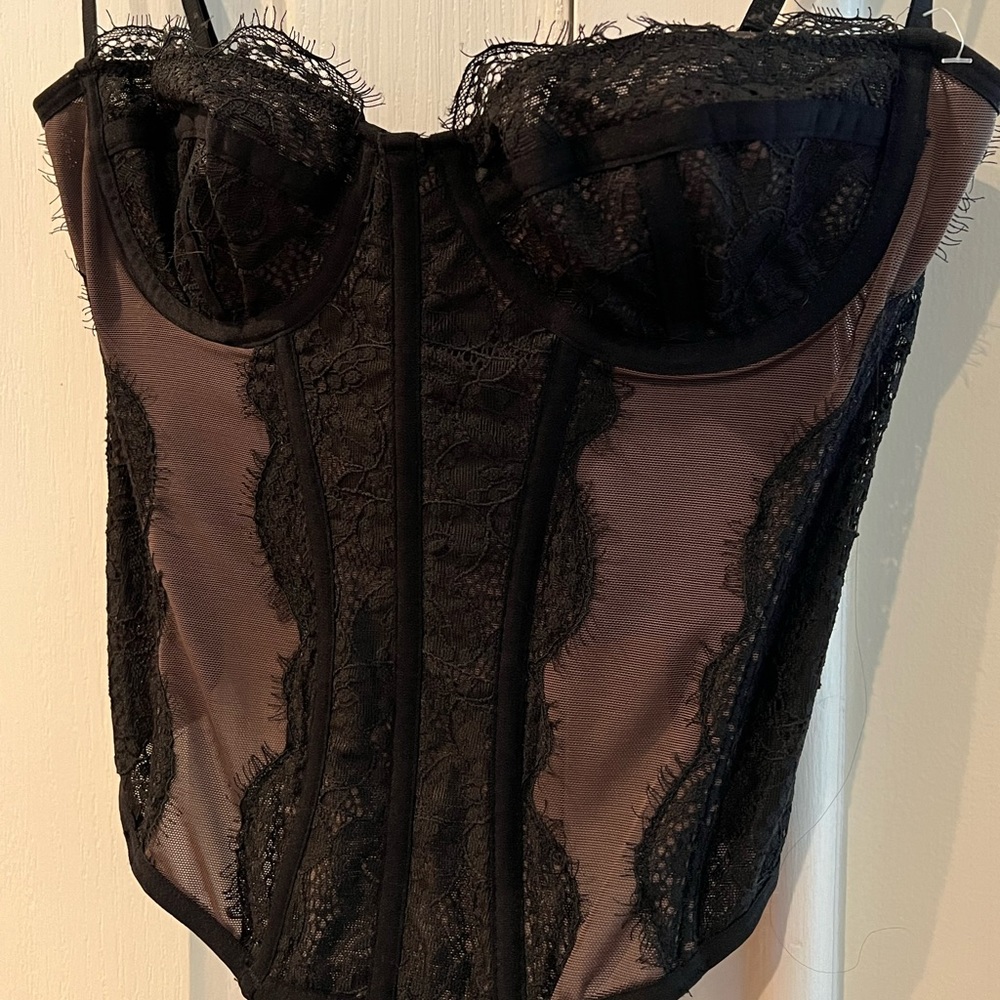 Urban outfitters Out From Under Modern Love Corset - black
